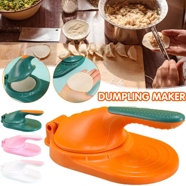 DIY Dumpling Skin Maker Hushållsmanual Snabbpress Dumpling Skin Mall Orange 3PCS