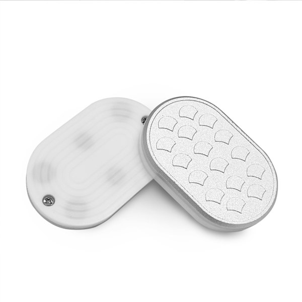 Curved - Groove EDC Fidgets Sliders Personligt tryckkort för stress relief för vardagen Silver