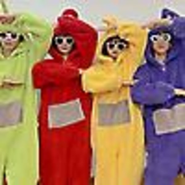 Unisex Teletubbies Kostymer Disi Onesies Lala Cosplay Pyjamas Vuxen Pyjamas Djur Sovkläder Jumpsuit Red XL