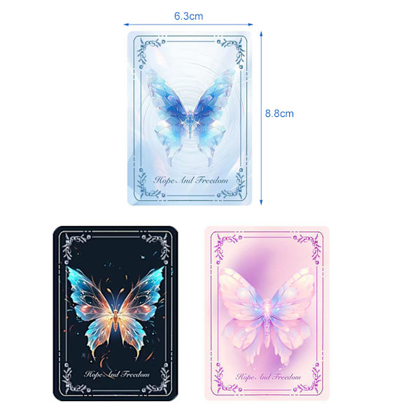 Dynamics 3D Fladdrande Fjärilar Tarot Rolig Nyhet Flygande Fjärilar Gratulationskort För Högtidsfestival Blue