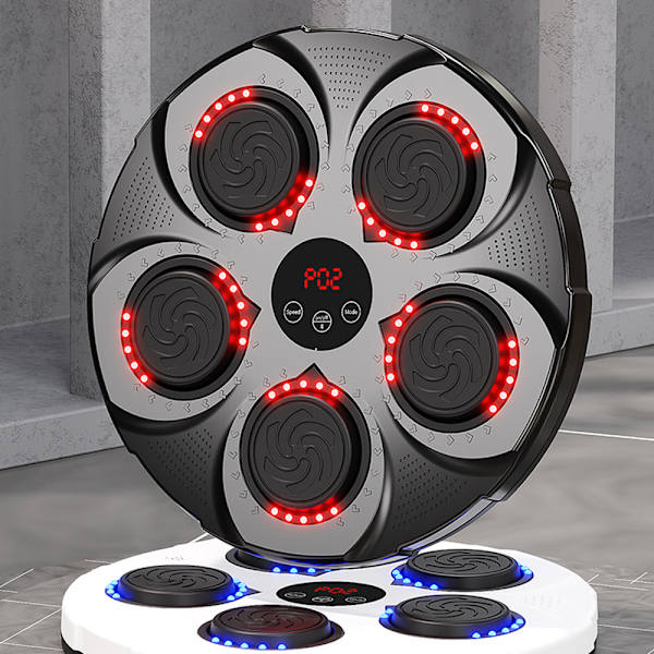 LED Music Effect Boxningsmatta Multipurpose Rapid Rebound Boxning Training Pad Fitness Utrustning Red