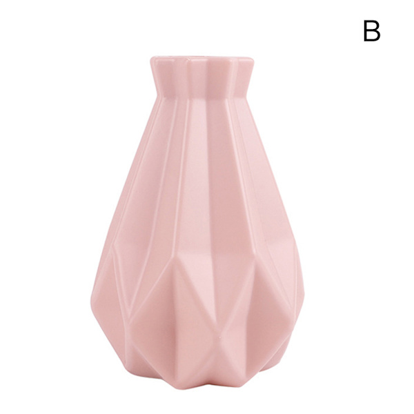 Modernt papper vikning stil plast blomvaser dekoration för hem sovrum Pink B