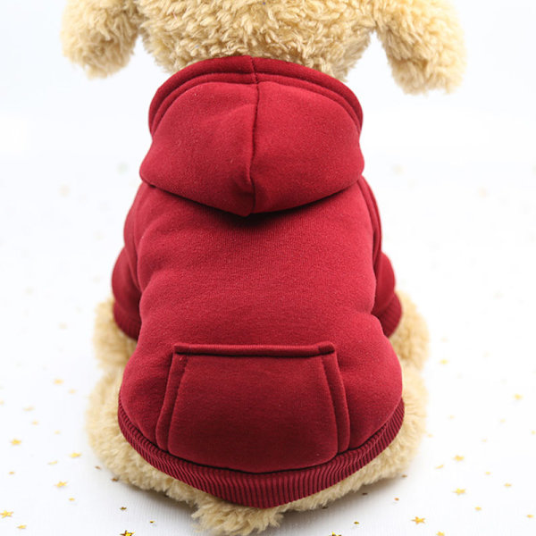 Kattkläder Mjukt husdjur Liten hund Kattrock Luvtröjor Sporting Valp Kattunge Tröja Kostym Katt Sportkläder Red XS