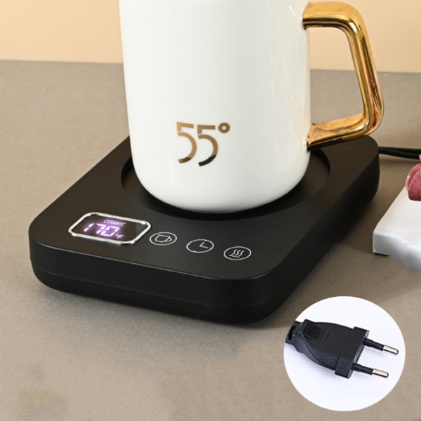 USB Kaffevärmare Mugg Varmare Mjölk Kaffe Te Värmeplatta för Kontor Skrivbord Inflyttningspresent brun