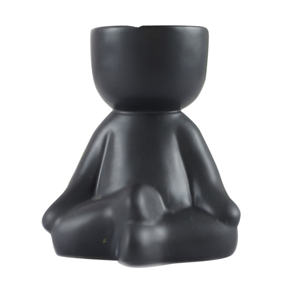 Människoformade keramiska blomkrukor Keramiska hantverk Suckulenta blomkruka Hem skrivbordsdekorationer Black Dancing