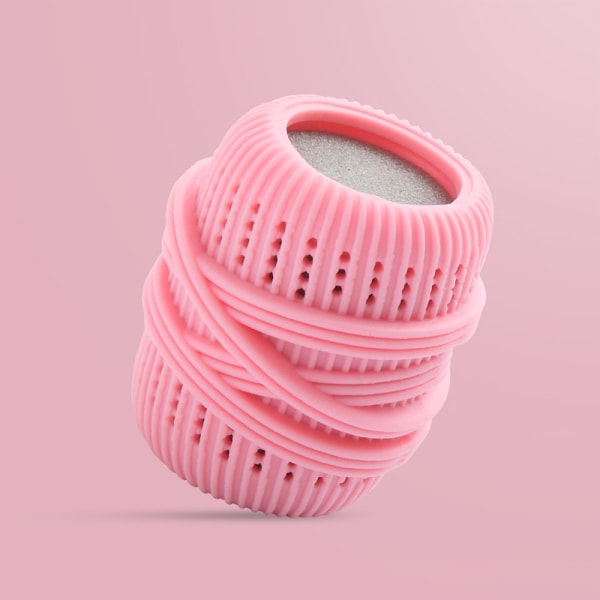 Sköljmedel Ball Dispenser Återanvändbar mjuka kläder Tvättbollar för tvättmaskin Pink