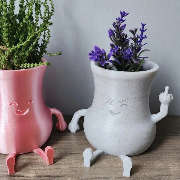 Cheekys långfinger suckulentplanterare Multi-Purpose Plants Stand för balkong trädgård Pink