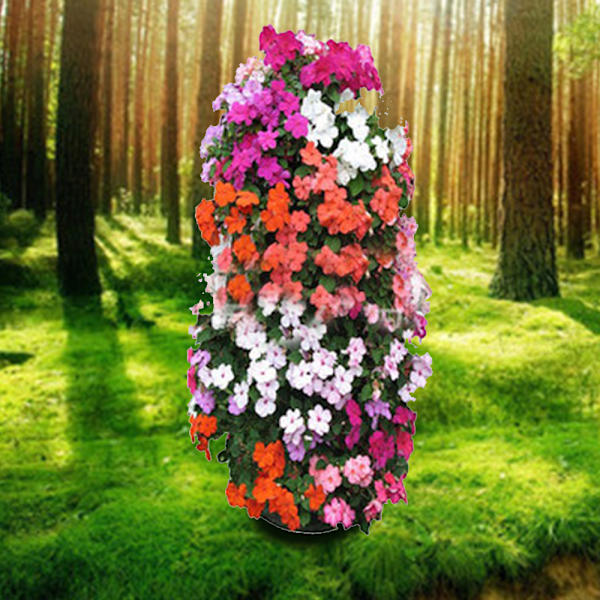 Cylinder Med Stomata Blomtorn Fäste Trädgård DIY konstdekoration för hem bröllop Blomsterkluster Bukett Tillbehör 2pcs