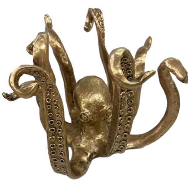 Harts bläckfisk Möbler Ornament Charmig dekorativ modell Födelsedag julklapp Gold