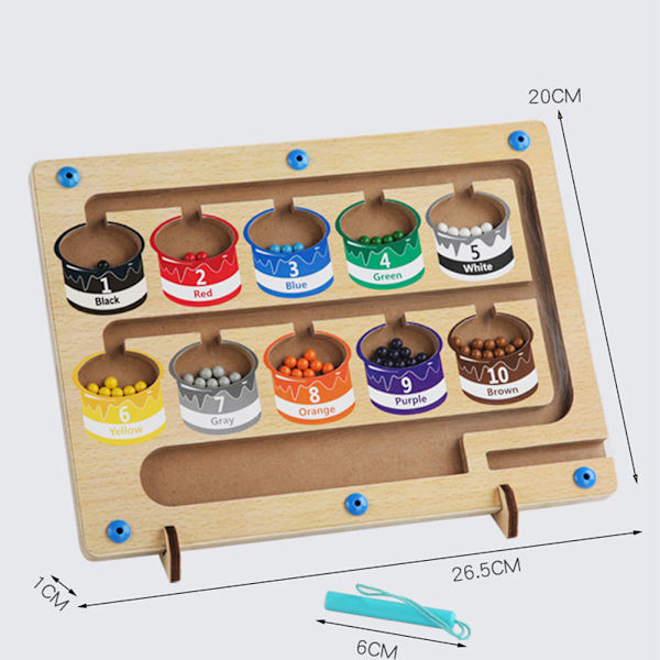 Magnetiska pärlor Sortering Labyrint Leksaker Färger Klassificering Pedagogisk labyrint Leksaker för vardagsrum Two in One