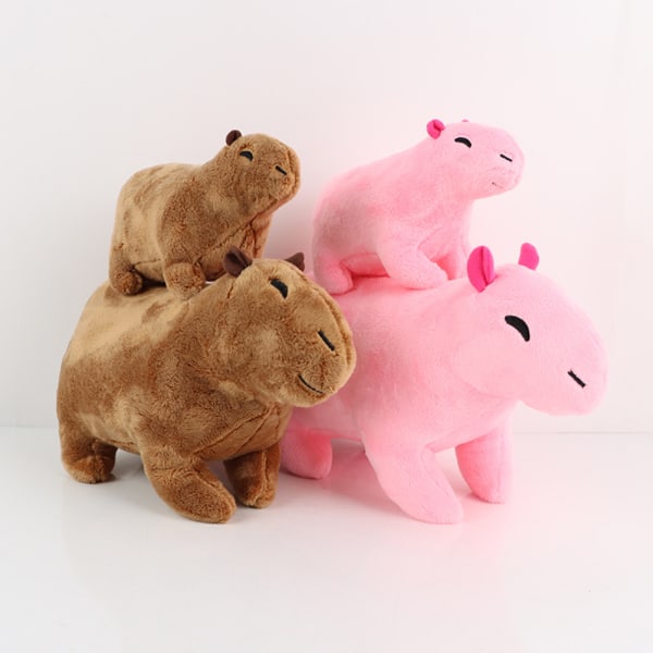 Capybara gnagare Plyschleksak Supermjuk tecknad djurkudde PP bomullsfylld plysch Animals Doll Brown 20cm