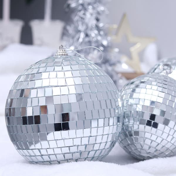 2/3/4 cm Silver Mirror Discos Ball Shining Lasers Glaskulor Hem Julfest Dekor 2cm