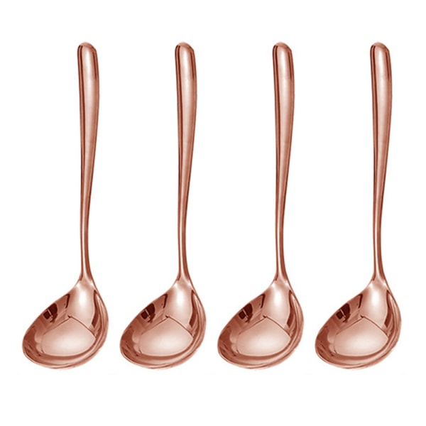 Såssoppa sked av rostfritt stål Multipurpose Återanvändbar Mini Hot Pot Durkslag Rose Gold Large