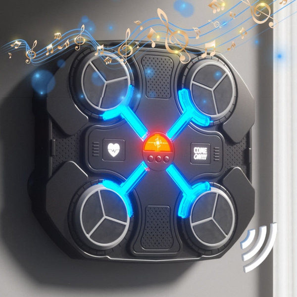 Elektrisk boxningssäck för barn, mjuk boxningssäck för pojkar och flickor Black Bluetooth