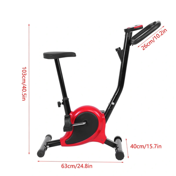 Metal Stationär motionscykel för inomhus Lätt att använda stabil inomhus träningscykel för hemmaträning Red
