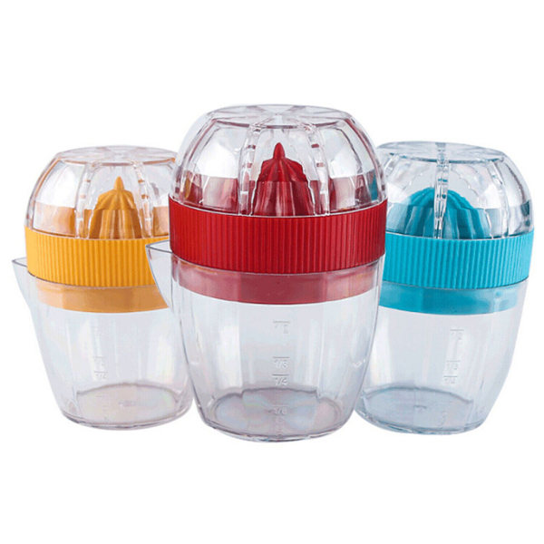 PP Plast Apelsin Juicer Citronpress Pressfrukt Juicing Cup Mini Manuell Juicer Red Color Box