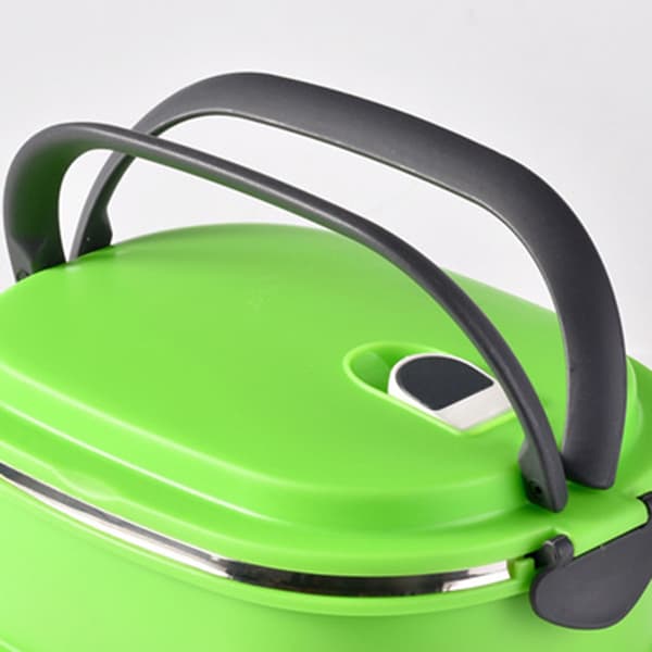 Bärbar Rektangulär Lunchlåda Rostfritt Stål Isolerad Matförvaringsbehållare För Utomhuscamping Picknick Blue Brightness