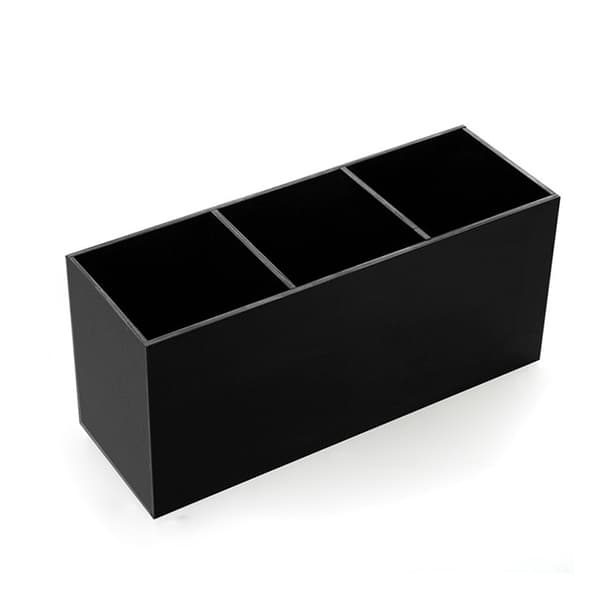 Kosmetika Akryl Makeup Tools Borsthållare Organizer Förvaringsbox Case Black