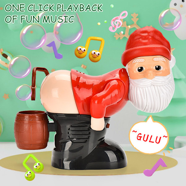 Christmas Funny Santa elektriska bubblor maskin leksak bärbar stor kapacitet bubbelblåsare för pojke flicka 1pc