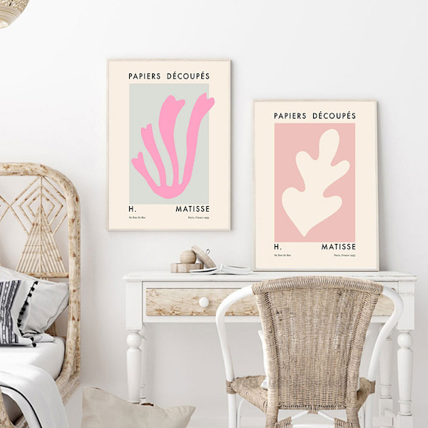Linjeteckning konstdekor Minimalistisk abstrakt enkel linje väggkonstaffisch för vardagsrummet 50X70CM F