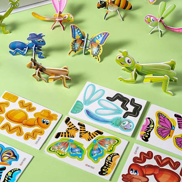 3D tecknad papper pussel leksak för barn Tidiga pedagogiska pussel Leksaker Present till barnens dag Airplanes
