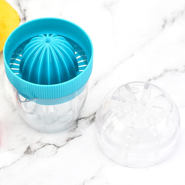 PP Plast Apelsin Juicer Citronpress Pressfrukt Juicing Cup Mini Manuell Juicer Blue Color Box