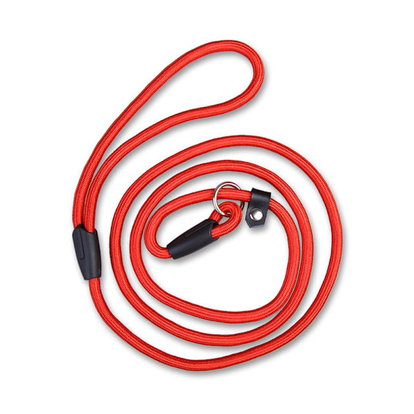 Husdjurshund Nylon Träningskoppel Blyband Rep Justerbar dragkrage Red M