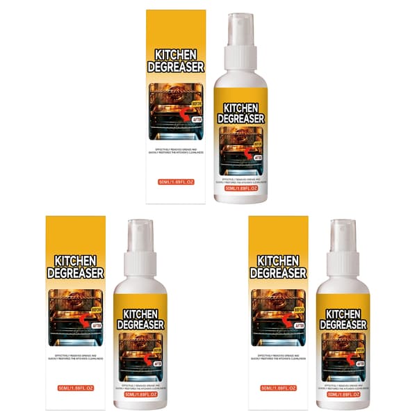 Grease Killer Spray Profesjonell Karbonfjerner Kjøkken Avfettingsspray 3pcs