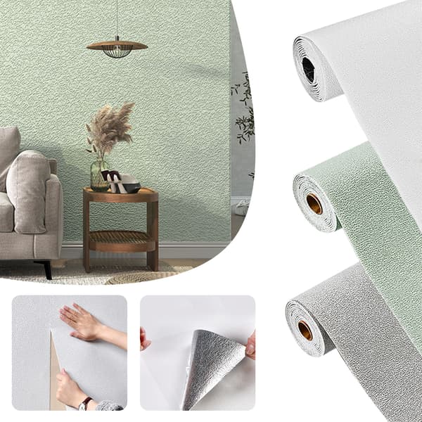3D Diatomite Mönster Tapet Bakgrund Väggdekoration För sovrum Hem White