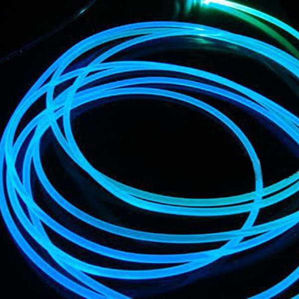 Lång 1M PMMA sidglöd optisk fiberkabel 1,5 mm/2 mm/3 mm diameter för bil LED-ljus Ljusstark