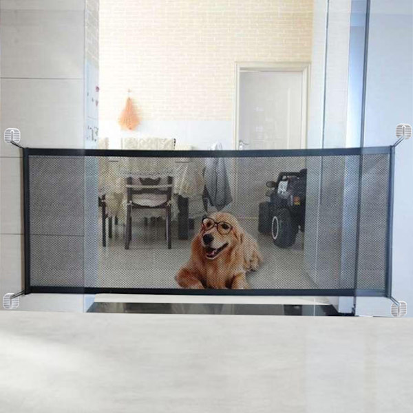 Hushållens Magic Dog Gate justerbar bredd Pet staket trappa skyddsnät White 72*100cm