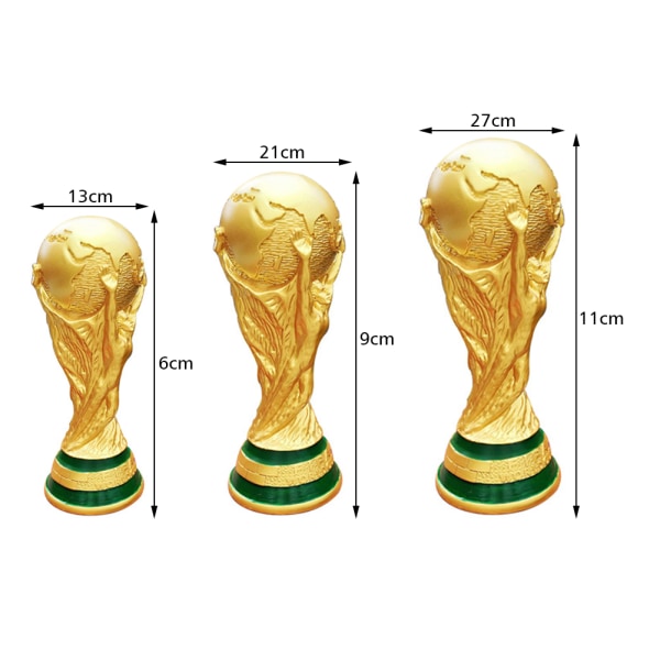 2022 Qatar World-Cup Fotboll Trophy Modell Fotbollsmatch Souvenir Heminredning Boutique 21 Cm Solid