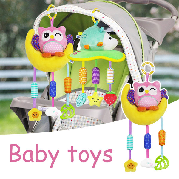 Baby skallror Leksaker Pipande hängande vindklocka vid sängen Inbyggd  klocka Baby leksak b0b3 | OWL | Fyndiq