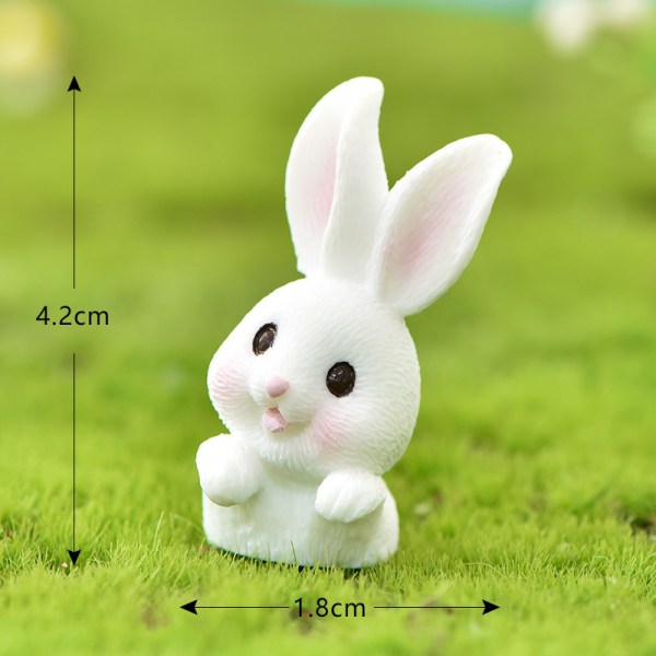 Söt kanin skulpturer prydnad kan användas som fotografi rekvisita för påsk heminredning No. 7 Half-length Rabbit