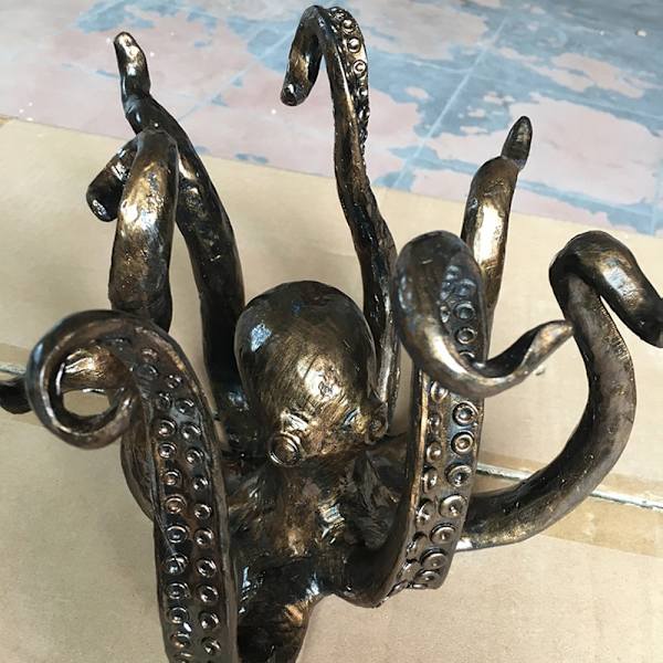 Harts bläckfisk Möbler Ornament Charmig dekorativ modell Födelsedag julklapp Blue