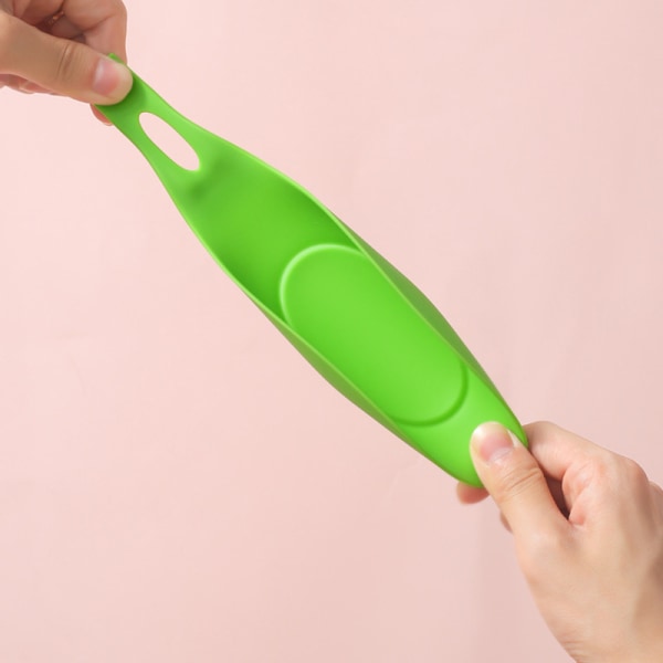Stort silikonskedstöd Halkfri lutning Design Bänkspatel Bestickhållare Mjuk och säker Lätt att rengöra Material Green