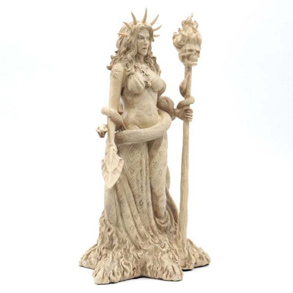 Forntida grekiska skyddsgudsfigur med orm Häxkonst Meditation Alien Staty Mini Resin Ornament Alien