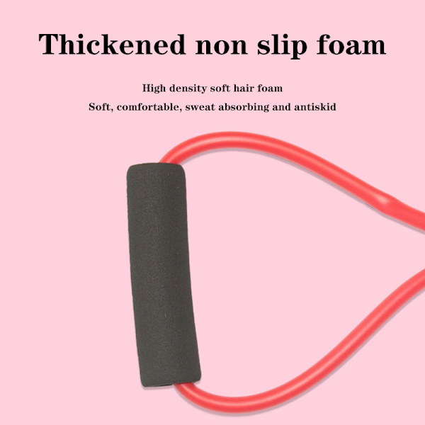 Figur 8 Resistance Band Säker Multifunktionell Lättvikts Bärbar Hållbar Långvarig för träning Muskelträning Red