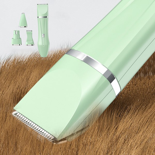 Multi In 1 Kæledyrspote Trimmer Genopladelig Vandtæt Kæledyrspleje Barbermaskine Digital Display Professionel Kæledyrsklipper Til Hunde Kat Bright And White Two In One