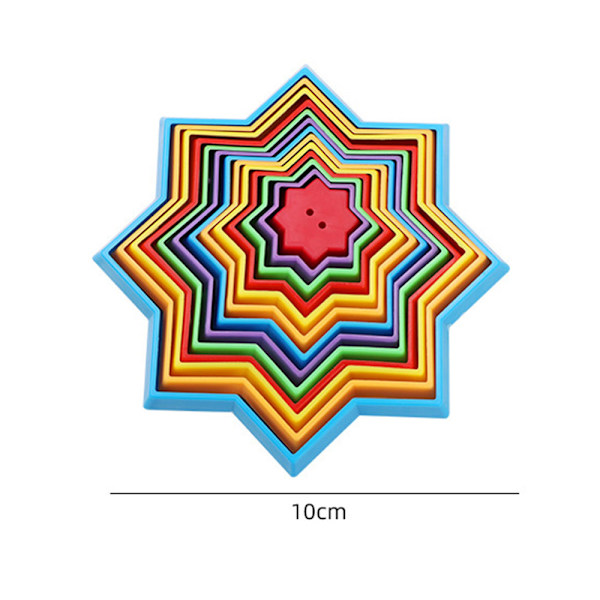 3D Magic-Star-leksak för barn Relief Stress Magic-Vision Bytande leksak för sovrum Multicolour