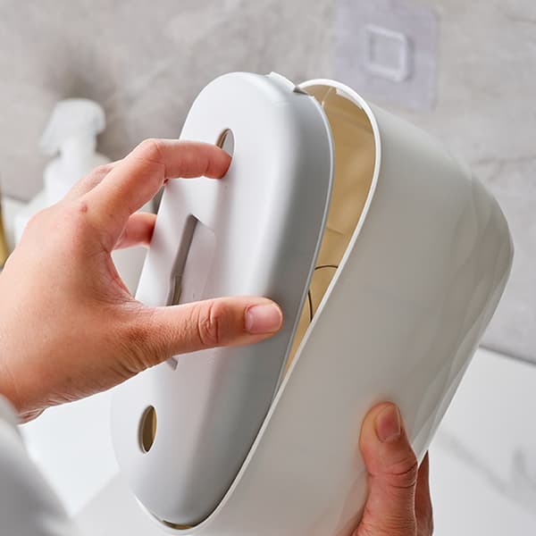 Enkel Water Ripple Tissue Box med vårdammtät organizer White Wall-mounted