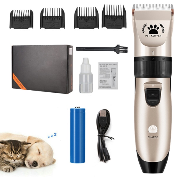 Husdjur Hårklippare Grooming Set, elektrisk hårrakapparat för hundar, katter
