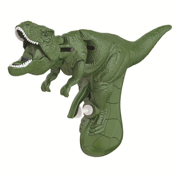 Simulering Dinosauriepressande vattenpistolleksaker Robust bärbar vattenkampleksak för sommarpoolen Dark Green