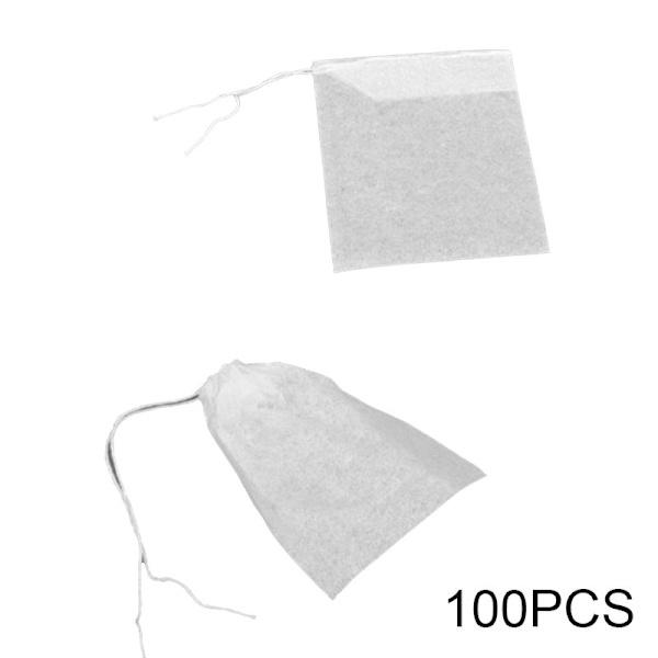 100/200/300 st Tomma tepåsar Lösa örter för engångsbruk Tepåse med dragsko Bärbar 5,5x7cm 100pcs