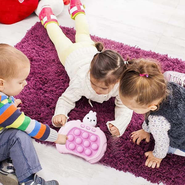 Fickspel för barn Push Bubble-spelmaskin med ljus och ljud Bärbar Quick Press Bubble-spelleksak