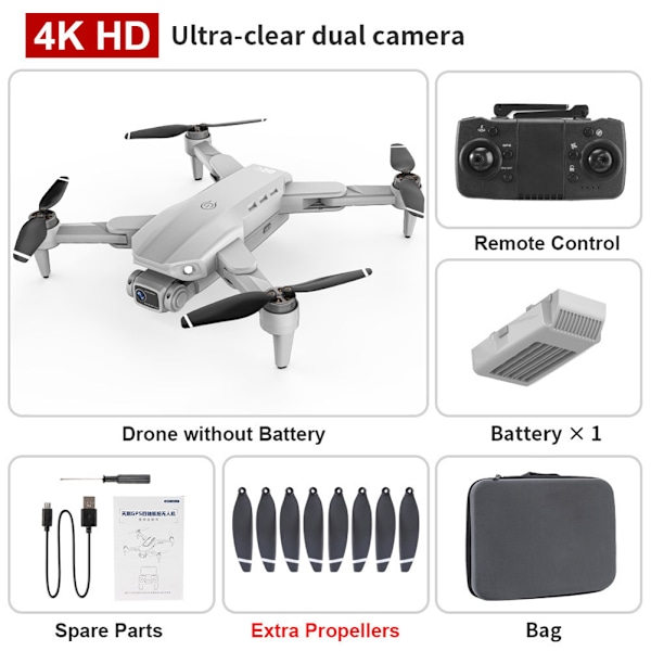 Borstlösa HD Folding Flygande Drönare Vindmotstånd Quadcopters Leksaker present till vän Familj PRO WT 1B