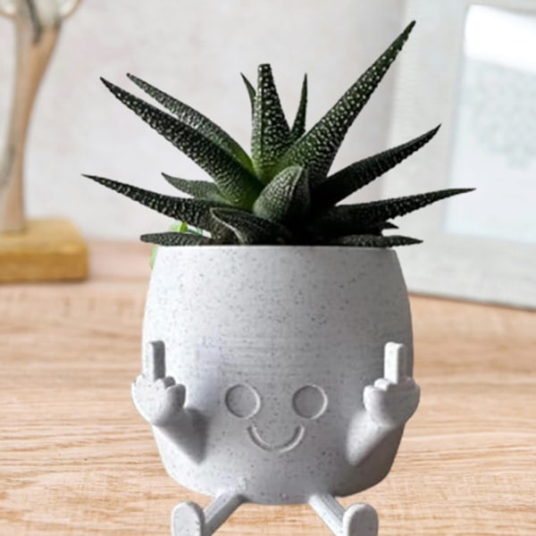 Funny Shape Resin blomkrukor Distinkt form Fashionabla blomkrukor för inomhusbruk White