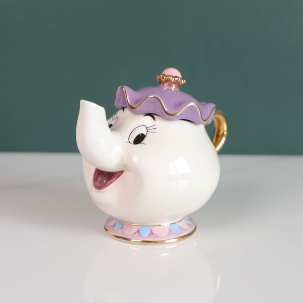 NYHET Beauty And the Beast Mrs. Potts Chip Tekanna Set Tekannor Mugg Härlig julklapp Blue Sugar Bowl