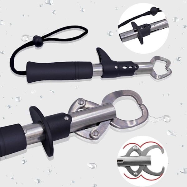 Fish Clamp Control Rostfritt stål Fishing Lip Grip Hållare Grabber Tång Med Vikt Skala Verktyg With Scale