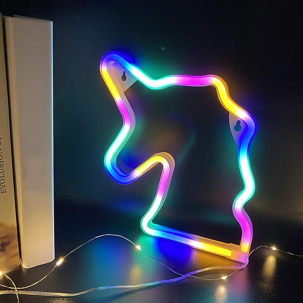 Unicorn Neonskyltar Special LED Nattljus Väggdekor Batteri Drivs För Hem Sovrum Bar Multicolour